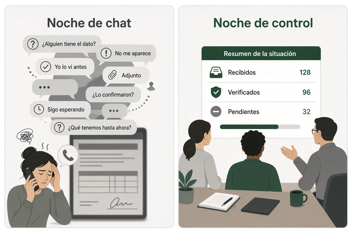 Noche de Chat contra noche de Control automatizado de actas electorales