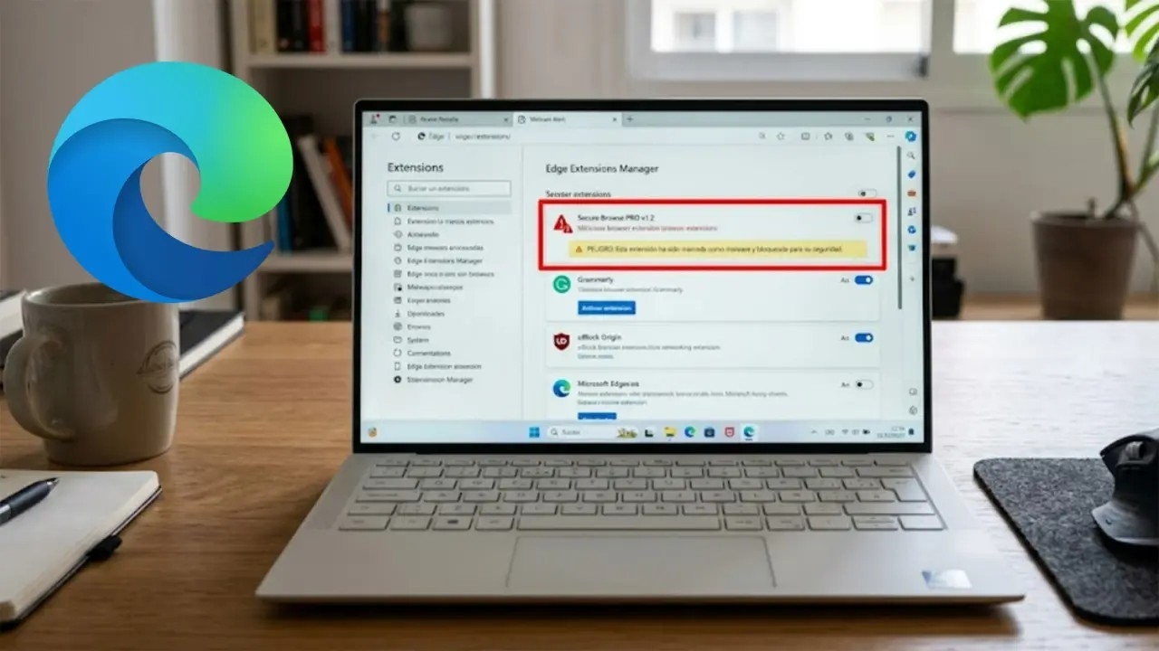 Una peligrosa extension maliciosa detectada recientemente en el navegador Edge esta poniendo en serio riesgo la seguridad de miles de equipos informaticos al facilitar de manera critica la infiltracion y ejecucion automatizada de ataques de ransomware que comprometen la integridad de los datos de los usuarios
